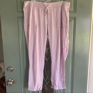 Linen blend pants